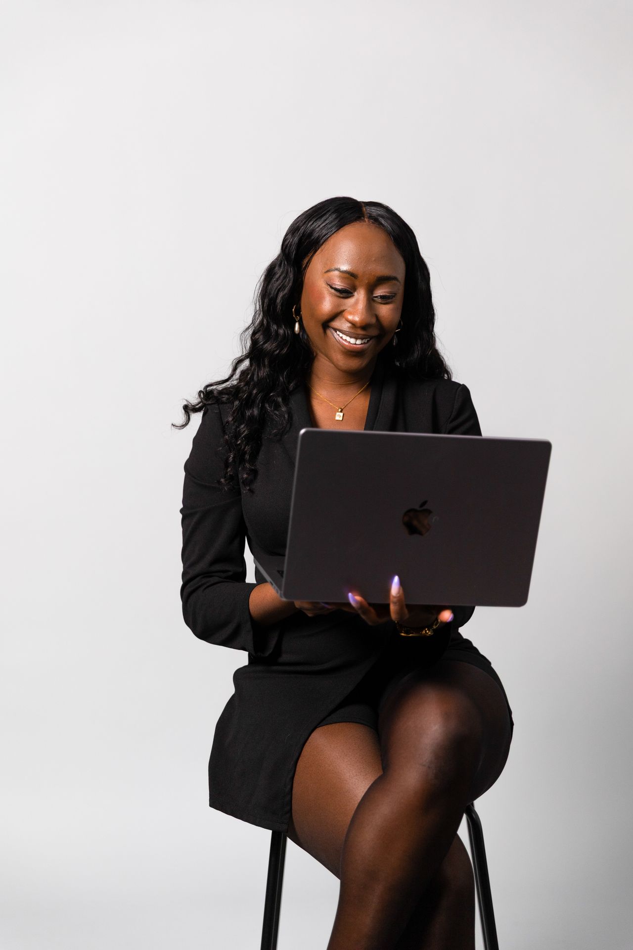 Woman opening an account on her phone